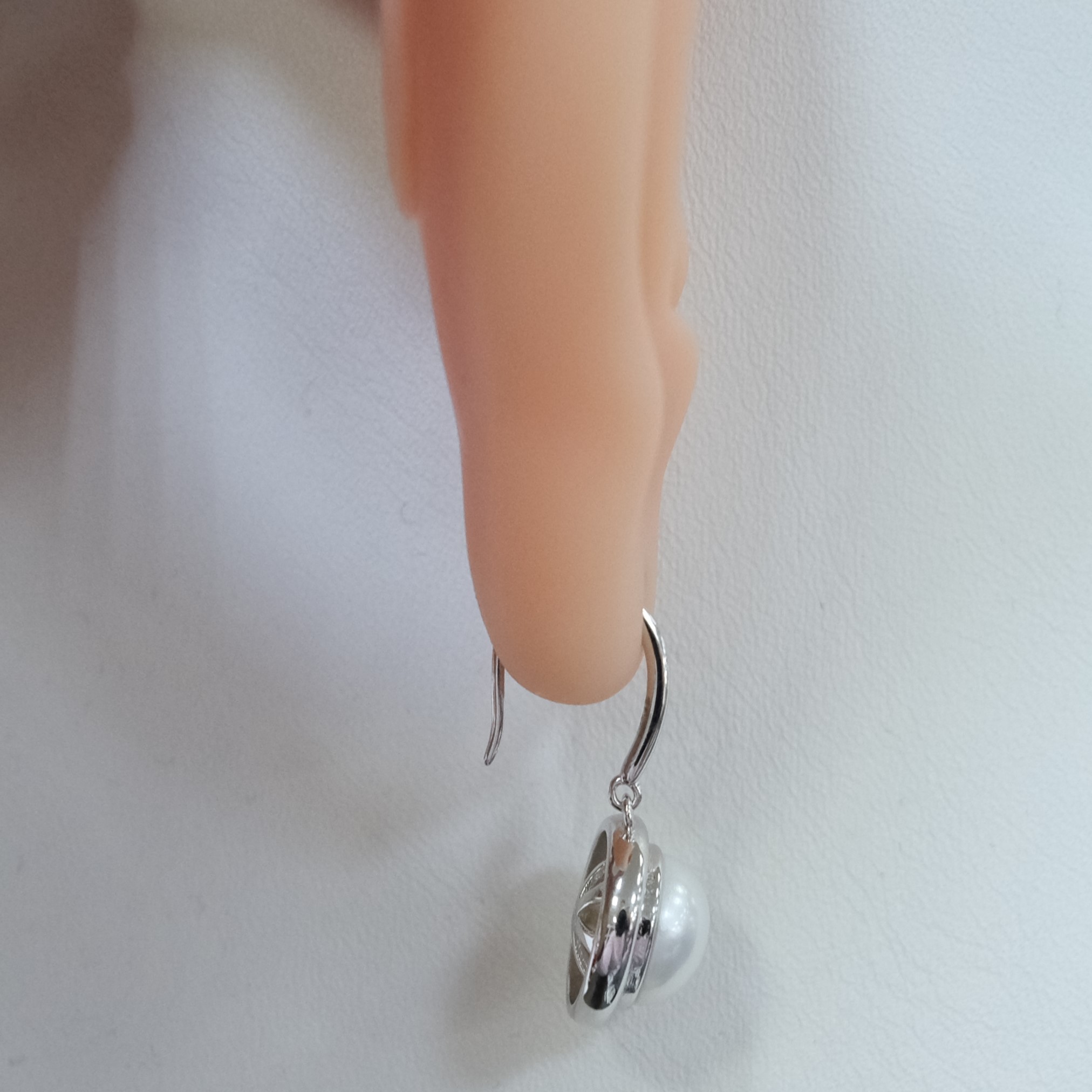 Серебряные серьги с жемчугом